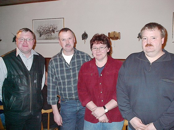 vlnr: K - Jrgen Herwig, 1V - Ralf Manshausen, S - Annette Rubbert, 2V - Axel Sievert