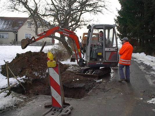 Auf dem Kampe, Wasserrohrbruch