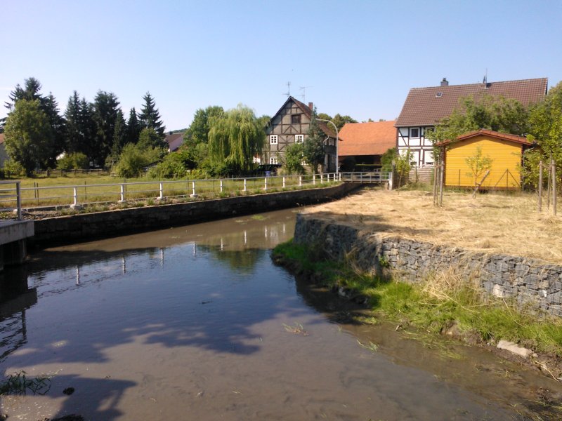 Räumung der Schwüme von den Hochwasseranlandungen